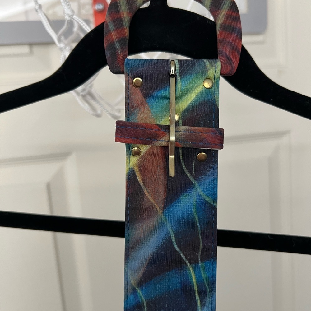 NWOT Amanda Sage Belt, Evolution print. Never worn.